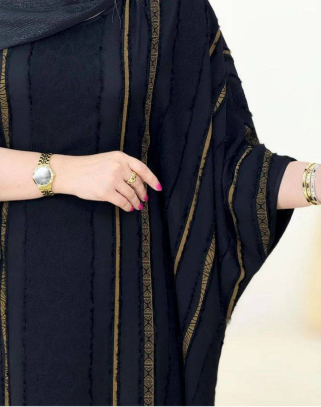 مانتو عبایی. مدل نرگس. جنس کرپ ژاکارد درجه یک