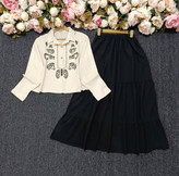ست شومیز دامن18368. جنس الیاف.